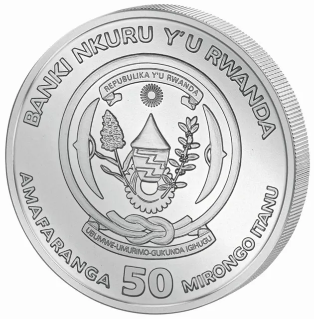 Ruanda 50 Francs 1 oz Silber African Ounce Pelikan 2022 2