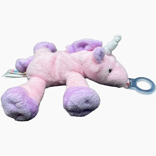 Nookums Unity Unicorn Paci Plushies Shakies Rattle Pacifier Holder Pink Purple