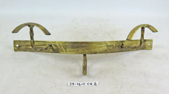 Old Coat Hangers Wall Wrought Iron Golden A Two Hooks Hanger CH2