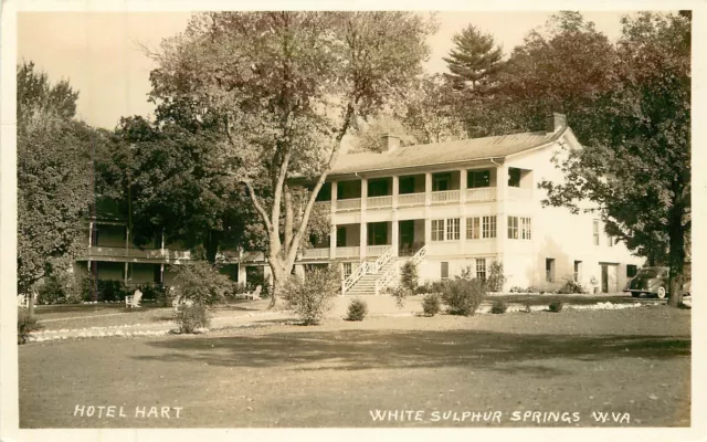 West Virginia, WV, White Sulphur Springs, Hotel Hart 1940's Real Photo Postcard