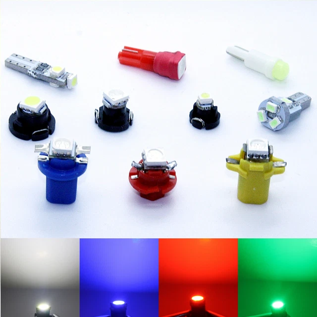 All Speedometer Lighting LED SMD Socket Bax B8.5D T3 T5 BA7S White Red