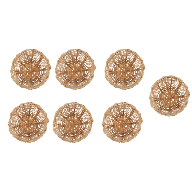 7 Pcs Woven Storage Baskets Birdhouse Bamboo Bird's Nest Decorate