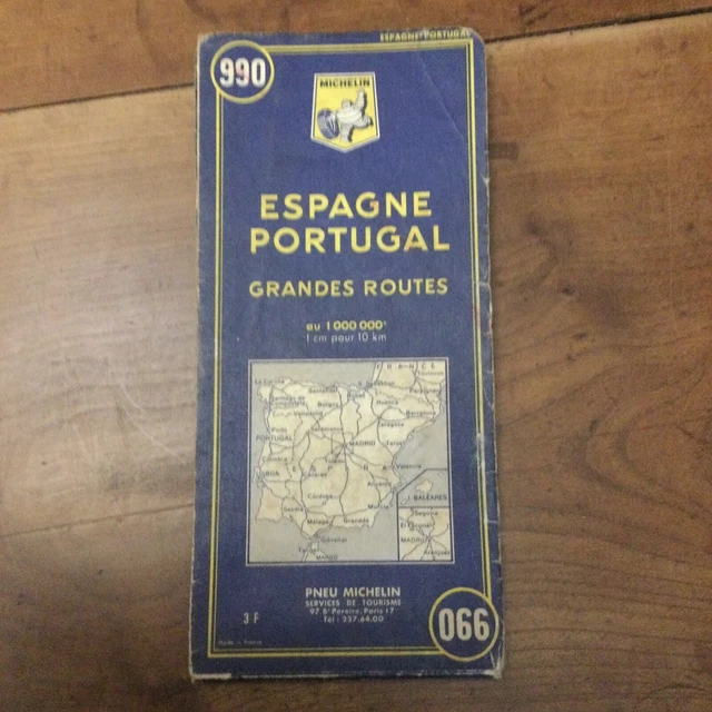 Carte Routière Michelin N°37 - Portugal - Année 1950 - 1/500 000ème - Bon état