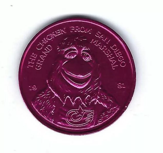 1981 San Diego Padres Baseball Mascot Famous Kgb Chicken Coin Token Medallion