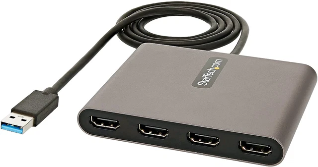 Startech.Com USB 3.0 to 4X HDMI Adapter - External Video & Graphics Card - USB T