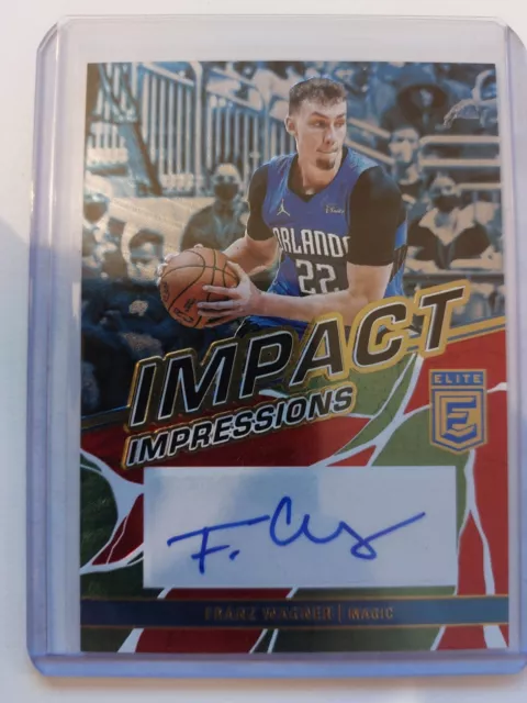 Panini Elite Impact Impressions Red Green Prizm 2022-23 Franz Wagner Auto