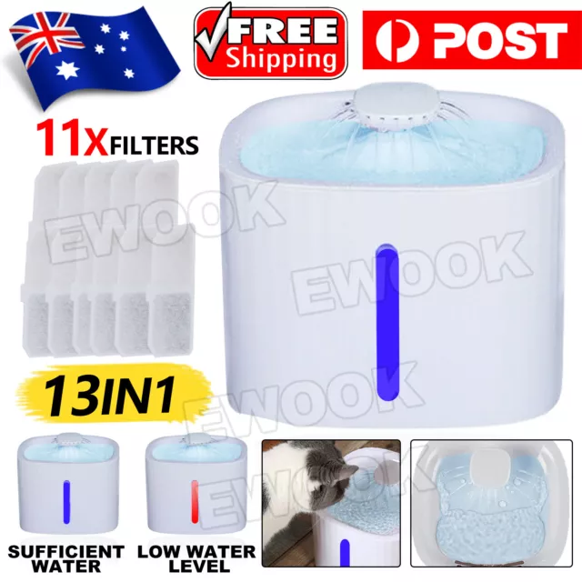 3L LED Automatic Electric Pet Water Fountain Dog/Cat Drinking Dispenser/Filter