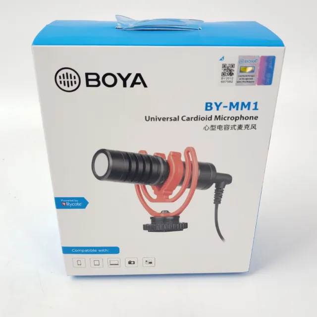 BOYA BY MM1 Cardiod Shotgun Microphone MIC Video for Smartphone DSLR cameras