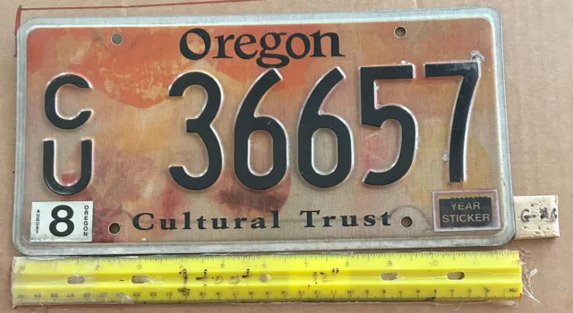 *License Plate, Oregon, Cultural Trust, CU 36657