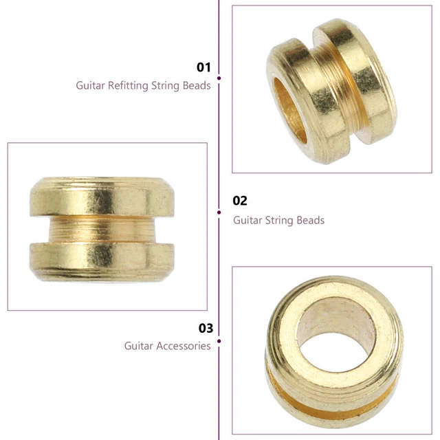 10pcs Gitarre Reparatur Werkzeug Gitarre Wartung Werkzeug Gitarre String Bead 8
