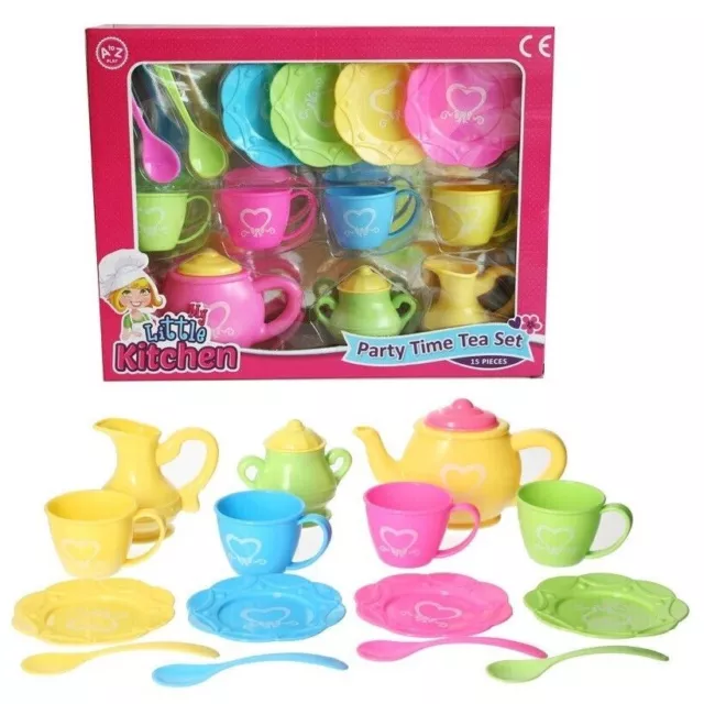 Kids Tea Set A to Z Play Party  3 Years + 13 Piece Playset Tea Pot Milk Jug Cups