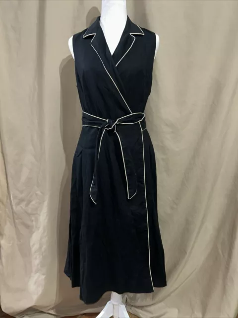 Jones New York Signature Women’s Wrap Dress - SZ 10 Lined Linen. NWOT