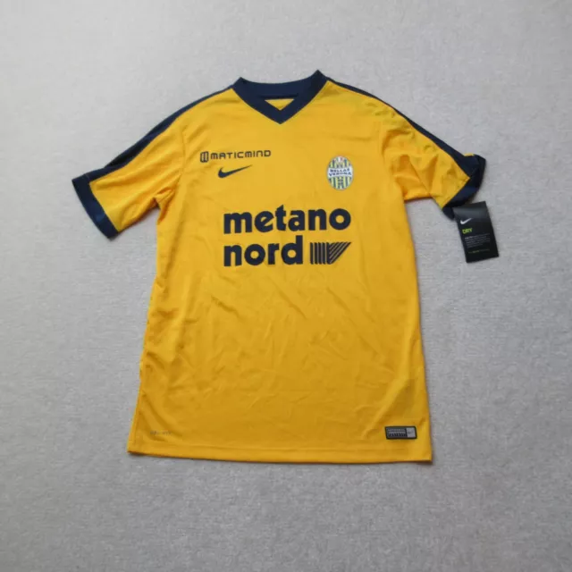 Nike Hellas Verona Football Shirt Boys XL Yellow Swoosh Sportswear NWT