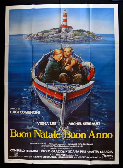 Manifesto Joyeux Noël Année. Comencini Virna Lisi Serrault Sbragia Pini M341