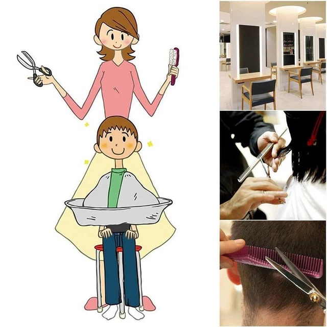 HairCutting Cloak Umbrella Cape Salon Barber Hairdressing Gowns Haircut F6D5