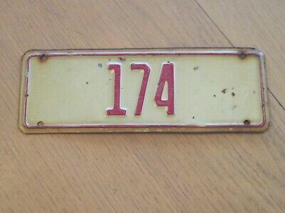 Vtg 174 Heavy Duty Metal House Door Wall Number Sign Rustic Mancave Apartment