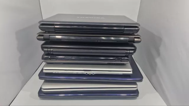 Job lot 8x Laptops, not working, FOR PARTS, read description