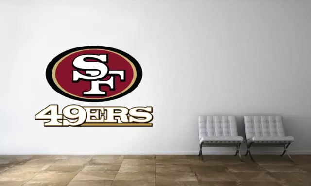 San Francisco 49ers Logo Wall Decal NFL Football Decor Sport Mural Vinyl Sticker