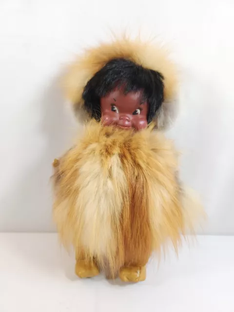 1970's Regal Kimmie Boy First Nation, Inuit, Eskimo 12'' Dolls, Made in Canada