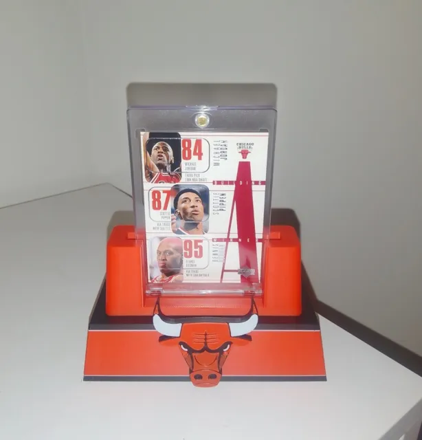 Chicago Bulls Card Stand Display Holder Holds Michael Jordan PSA Graded Slabs