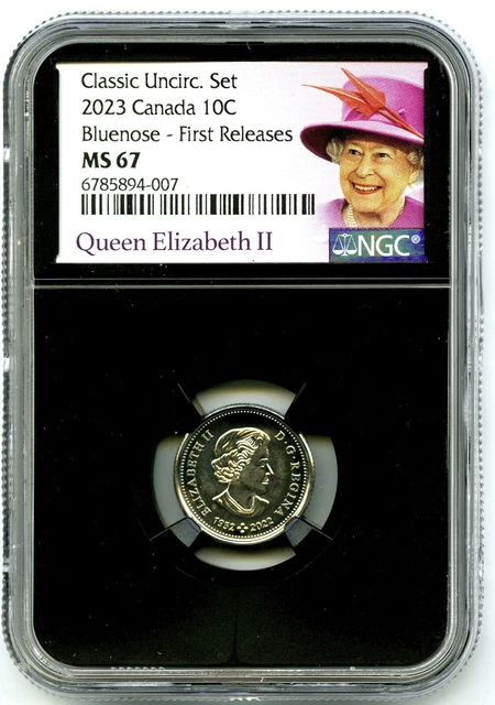 2023 Classic Canada 10 Cent Ngc Ms67 Queen Elizabeth Ii Reign Dime First Release