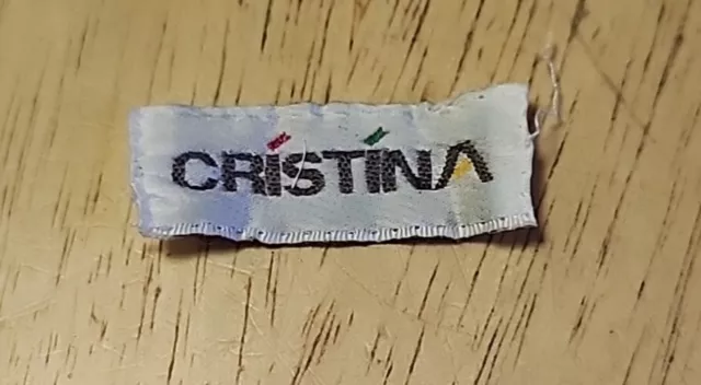 Vintage Label Patch Rare Cristina Clothing Arts & Crafts Sewing Htf