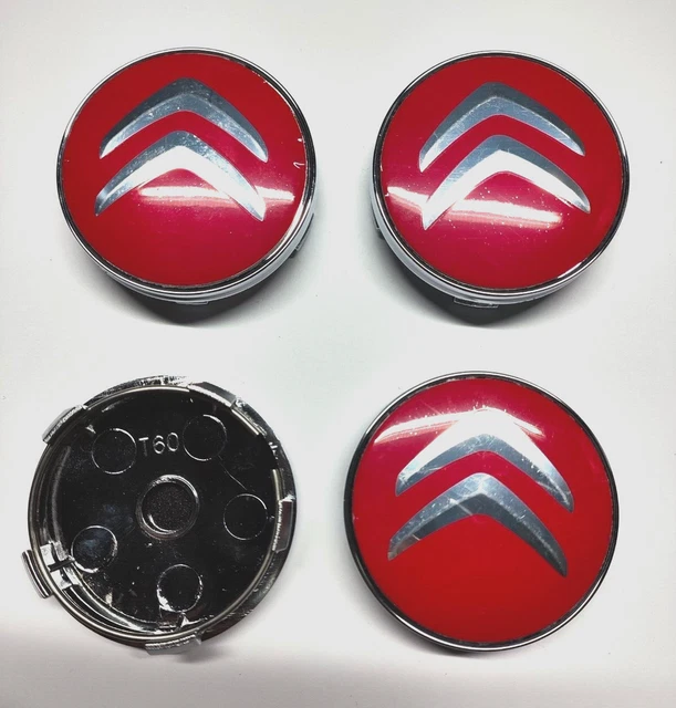 thumbnail image 2 of 4x 60mm Silver Black Rim Alloy Wheel Center Hub Caps – Union Jack UK Flag, Glossy/Matte, Universal 2 of 5