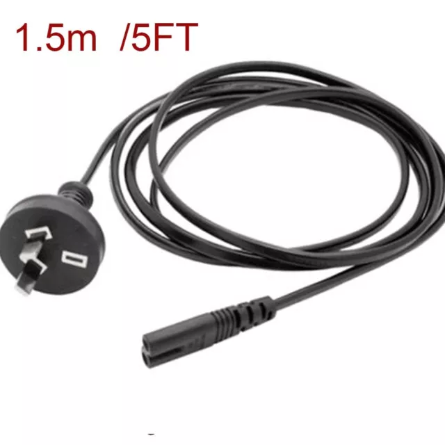 5ft AU Plug 2 Pin 2Pin Laptop Adapter AC Power Cord Cable Lead 2 Prong