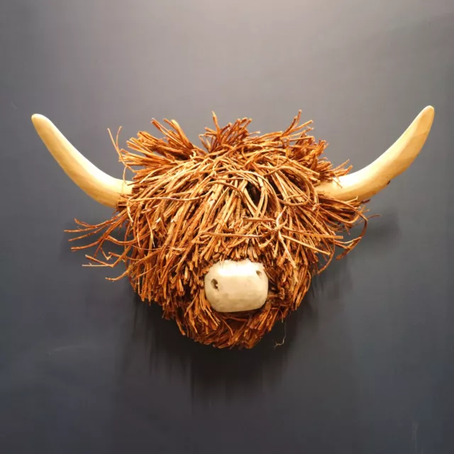 Voyage Maison Wall Mounted Wooden Highland Cow Head