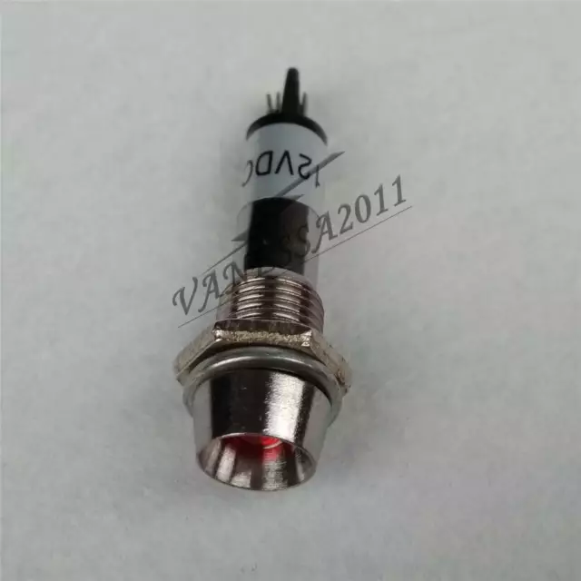 1PCS Rouge Dc 12V 8mm Cab Electronic Products Indicator Light Lamp XD-02R Neuf