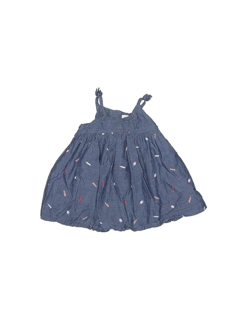 Baby Gap Girls Blue Sleeveless Blouse 6-12 Months