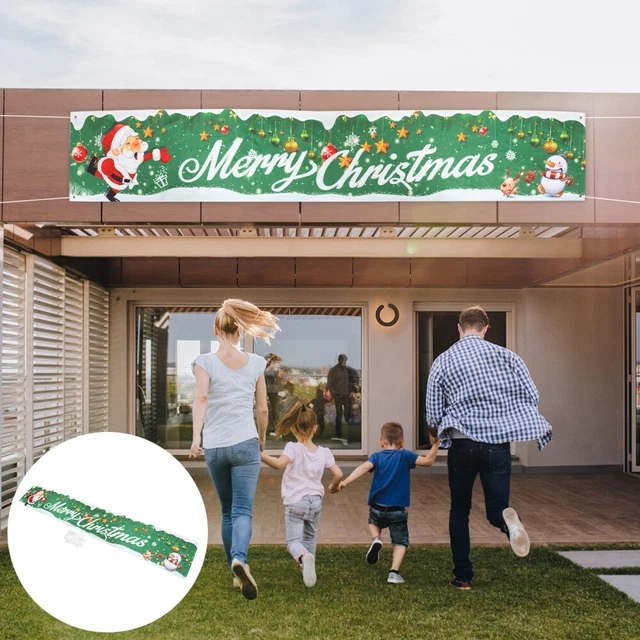 Frohe Weihnachten Banner Weihnachtsgarten Hängende Dekor Weihnachten