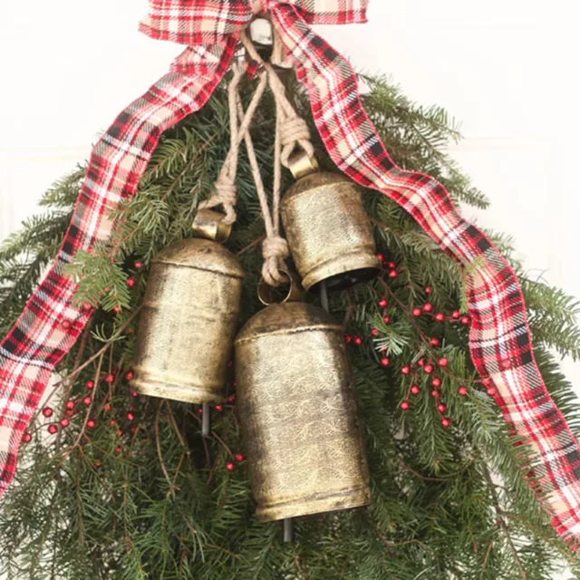 Christmas Brass Bells Decoration Wind Chimes Pendant Home Garden Crafts Decor