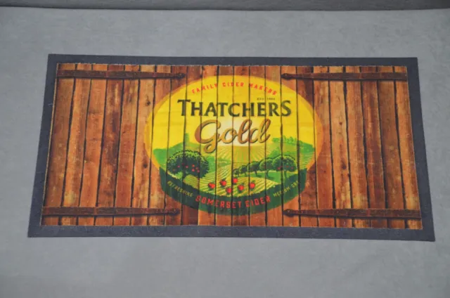 Thatchers Gold Cider Bar Runner Beer Drip Mat Wetstop Brand New Rare 43 x 23 cm