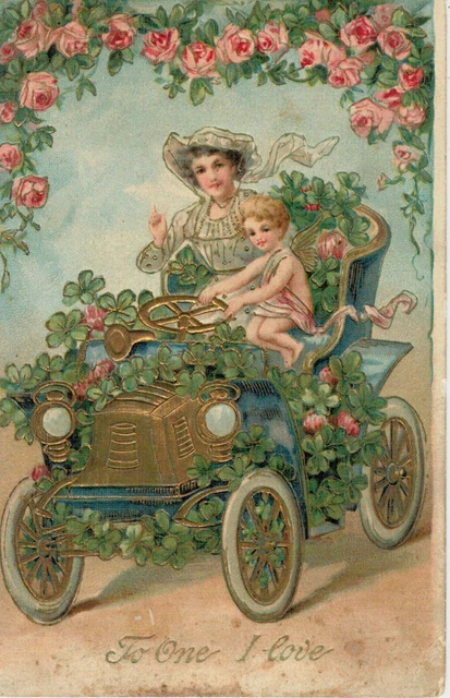 Carte Postale Bébé - Saint Valentino - Petite Format - Gaufrage - Non