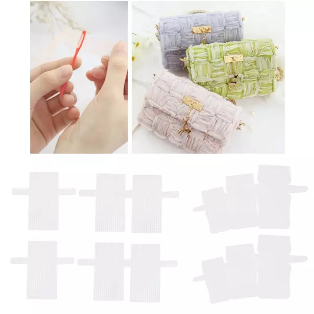 6 Stück Mesh Clear Plastic Canvas Sheets Crossbody Geldbörse DIY Nähset Form