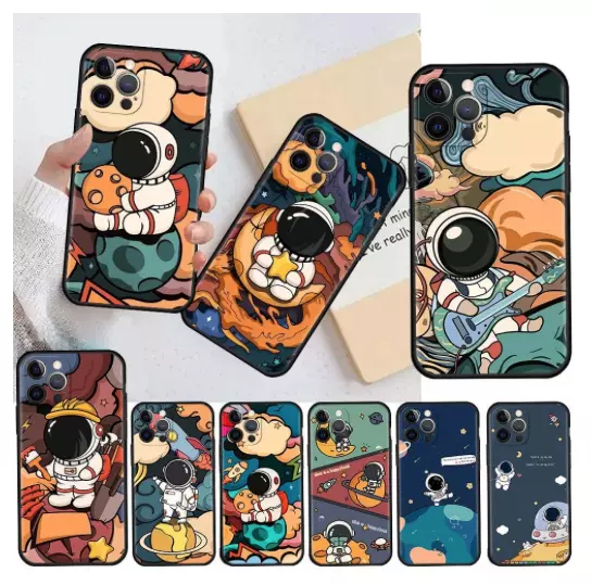 Star Astronaut Space Moon Coque Cover Case For Iphone 15 Pro Max 14 13 12 11