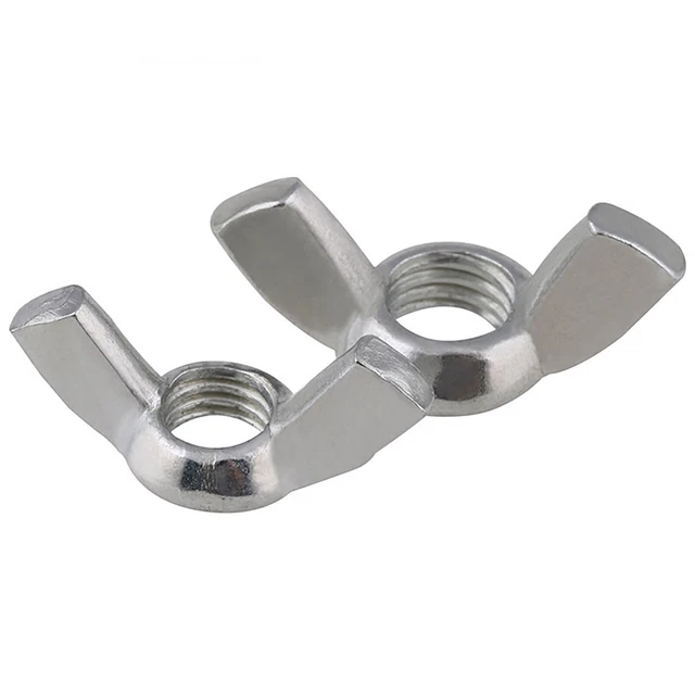 Wing Nuts Fit Bolts & Screws - Bright Zinc Plated Steel M3 M4 M5 M6 M8 M10 M12