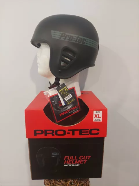 PRO-TEC Full Cut Skate Skateboard Helmet Size XL Matte Black Colour Protec