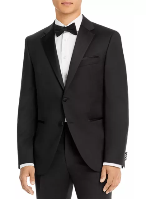 Hugo Boss Regular Fit Super 120's Wool Tuxedo Jacket 42 Regular Black - NWT $795