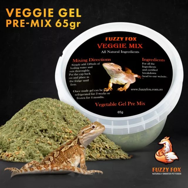 Reptile Food Veggie Gel Pre Mix for Lizards such as Dragons & Skinks