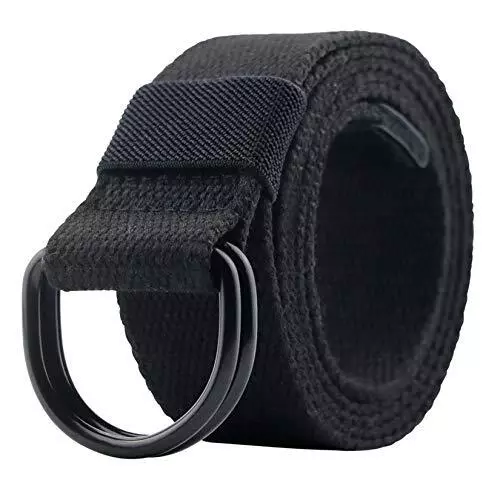 ALPHYLY Canvas Belt, Double D-ring Belt, Canvas Web Belt for Men/Women Casual