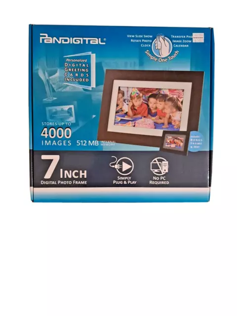 Pandigital PI7056AW Digital Picture Photo Frame 512 MB 4000 Images A1 New In Box