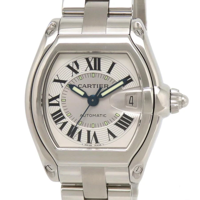 Cartier Roadster LM W62000V3 Automatic Stainless Steel Men's #TY286