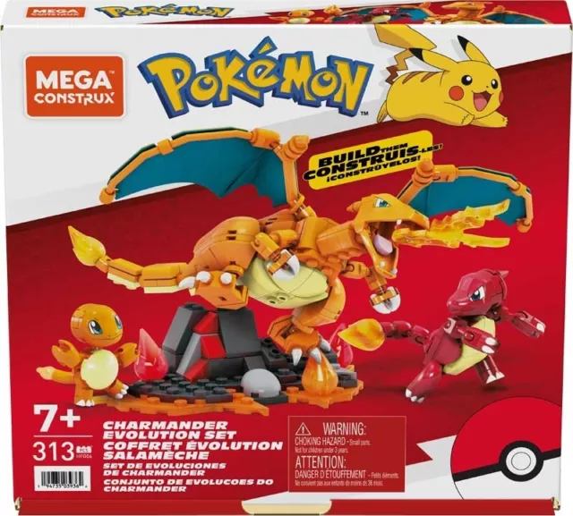 Mega Pokemon Building Kit, Kanto Region Trio With 3 Action Figures