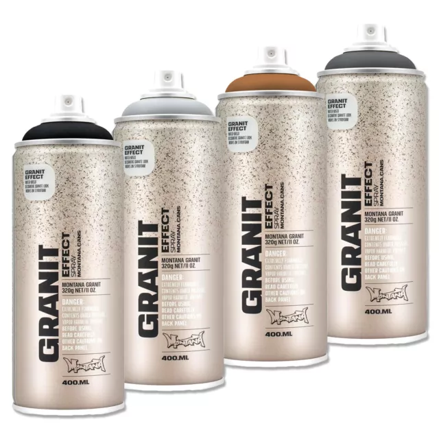 Montana Cans GRANIT Effect Spray 400ml DIY Struktur Sprüh Dose Lack 4 Farben