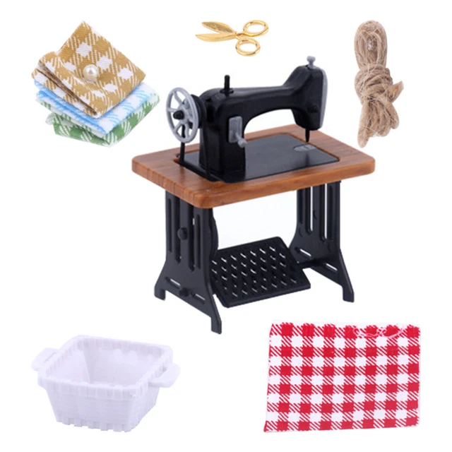 TINY SEWING MACHINE Kids Pretend Play Toy Doll Tailor Model £9.49