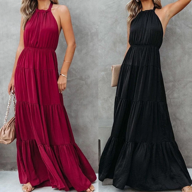 Robe De Maternité - Robe De Maternité Longue Pour Les Fêtes Et Les Photos Noir Noir