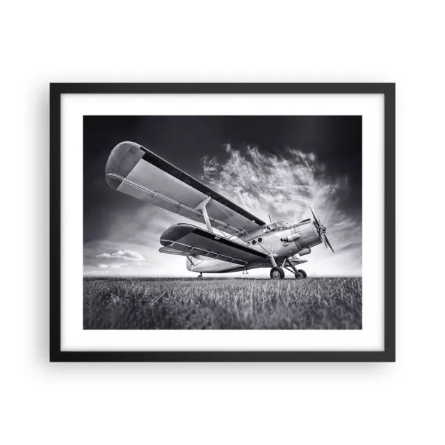 Affiche Poster 50x40cm Tableaux Image Photo Avion An-2 Noir Et Blanc Wall Art