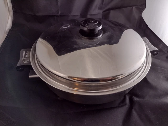 Vintage SaladMaster Oil Core 11" Electric Skillet #17815 w Vapo Lid Cookware Vintage SaladMaster Oil Core 11" Electric Skillet #17815 w Vapo Lid Cookware